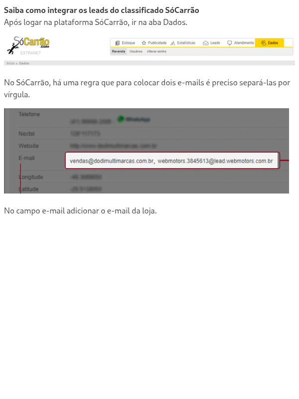 Integração SóCarrão