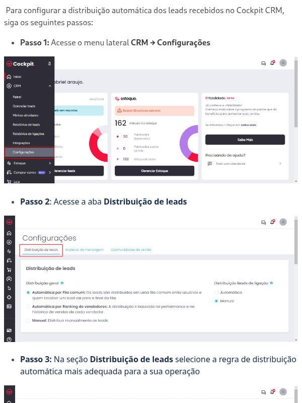 Como configurar a distribuição automática de leads?