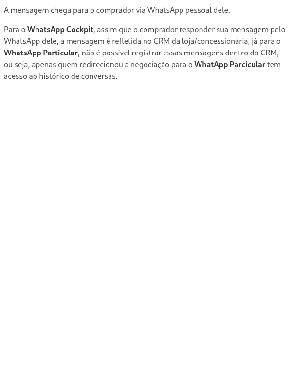 WhatsApp: Como a mensagem chega para o comprador?