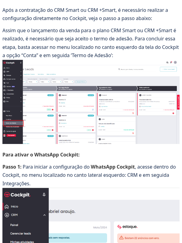 Como fazer a integração com o WhatsApp Cockpit?