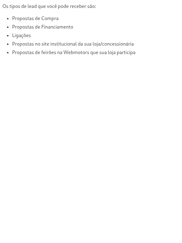 Quais são os tipos de lead?