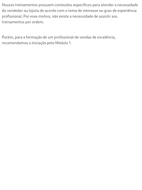 Os cursos tem uma ordem para serem feitos?