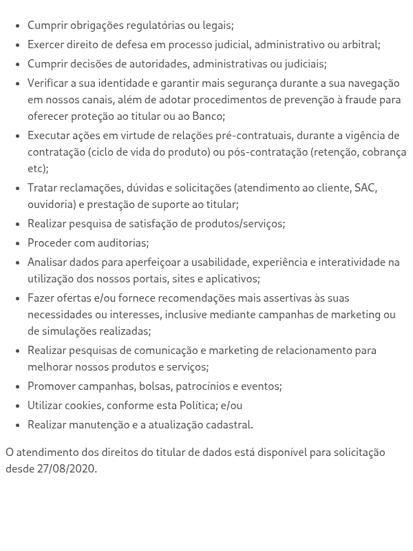 Por que a Webmotors trata dados pessoais?