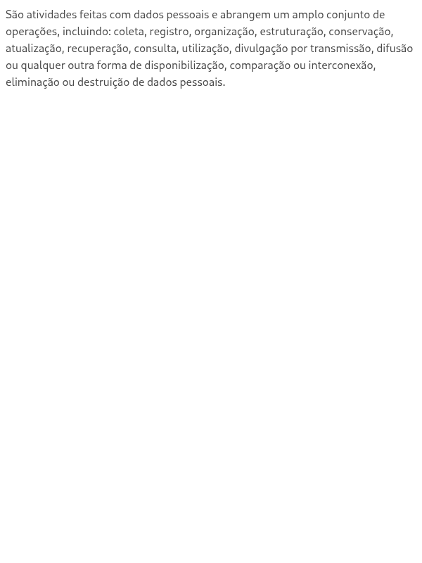 O que é considerado um tratamento de dado pessoal?