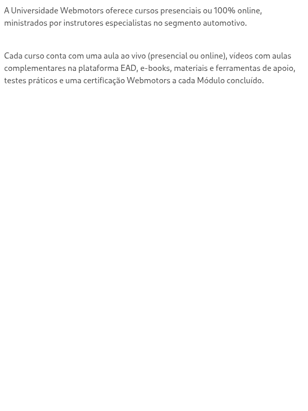 Como funciona a Universidade Webmotors?