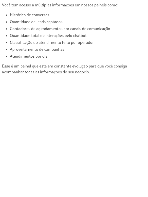O que vejo no dashboard do AgendaFácil?