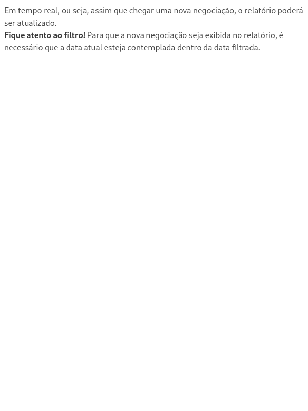 Como é feita a atualização das informações nos relatórios?