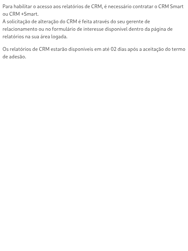 Como habilitar o acesso aos relatórios de CRM?
