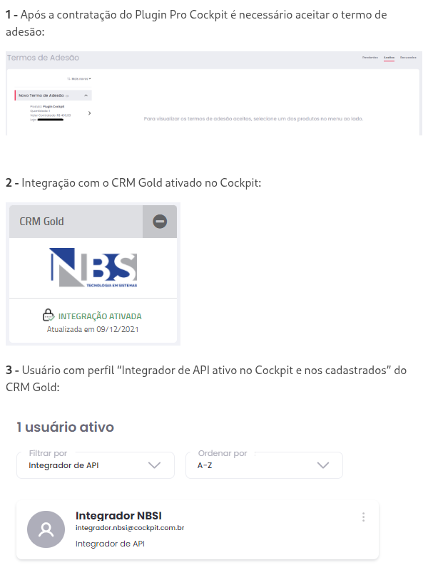 Quais são os pré-requisitos para utilização do Plugin Pro Cockpit?