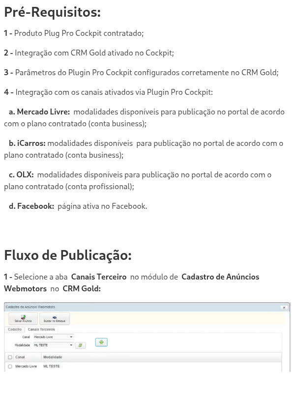Como publicar anúncios em outros Portais via Plugin Pro Cockpit no CRM Gold?