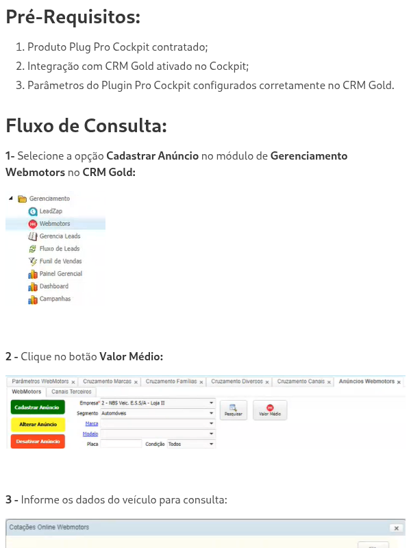 Como consultar a Tabela FIPE e a Média Webmotors via Plugin Pro Cockpit?
