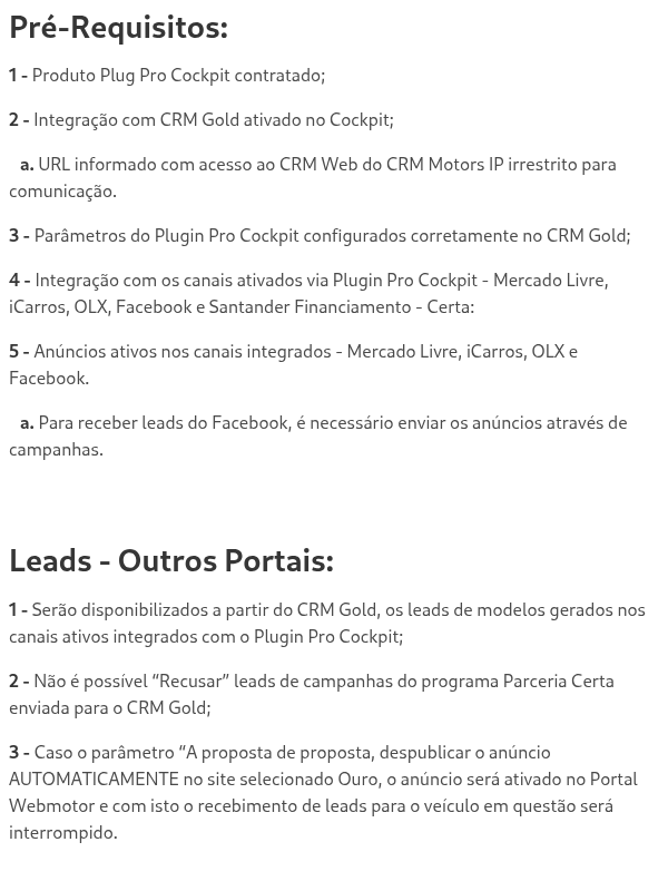 Como receber leads de outros Portais via Plugin Pro Cockpit no CRM Gold?