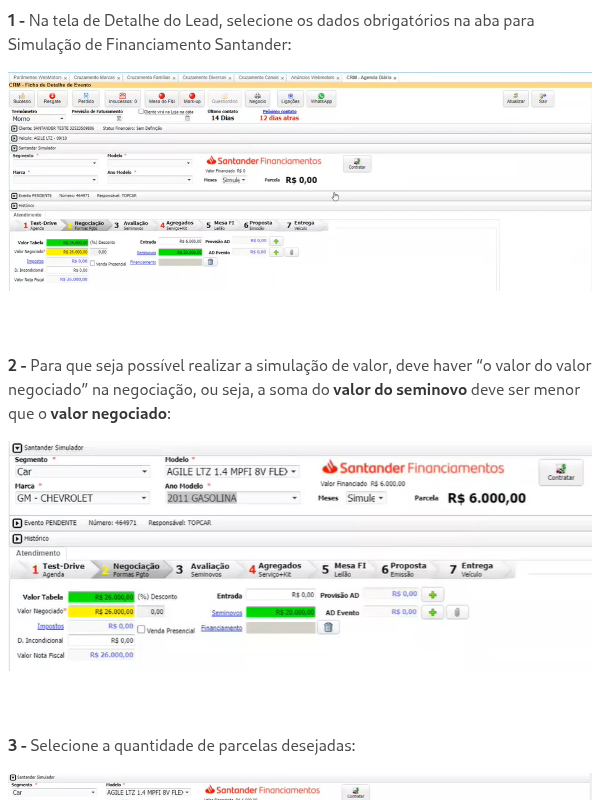 Como utilizar o Simulador de Financiamento Santander via Plugin Pro Cockpit?