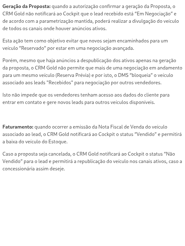 Etapas de negociação do CRM Gold ornamentadas nos canais integrados via Plugin Pro Cockpit?