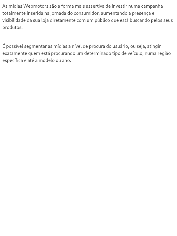 O que são as Mídias Webmotors?