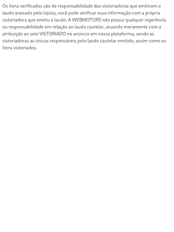 Quais itens são verificados na inspeção?
