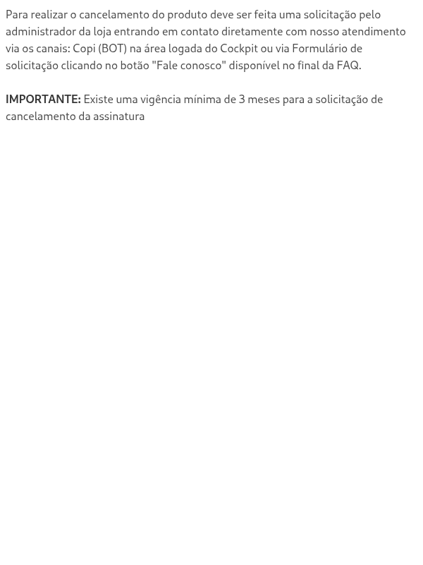 Como faço para cancelar o produto Vistoriado?