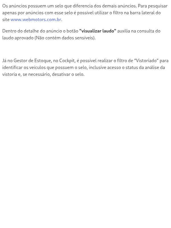 Como diferenciar um anúncio Vistoriado?