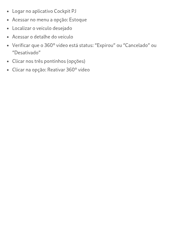 Como reativar um anúncio com Visão360º vídeo?