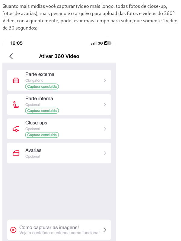 O processo de upload das fotos e vídeos do 360º Vídeo está lento, o que fazer