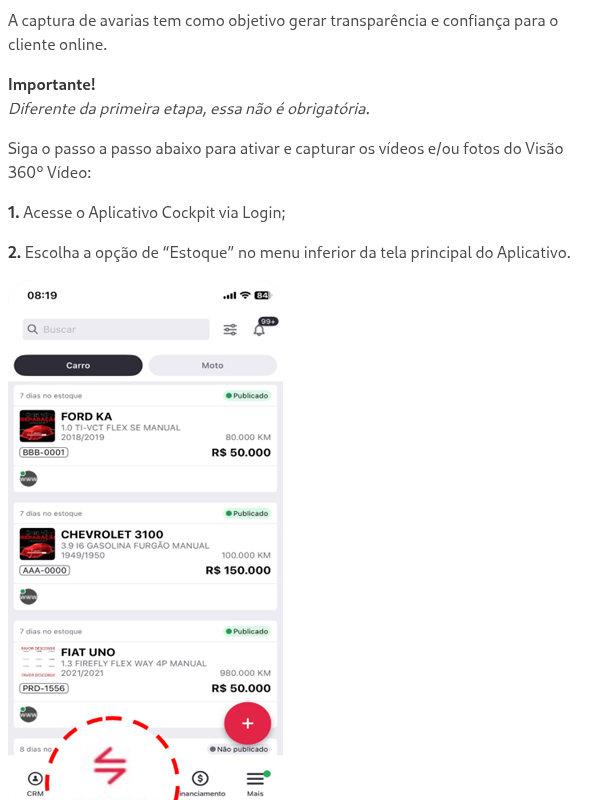 O que é captura de avarias?