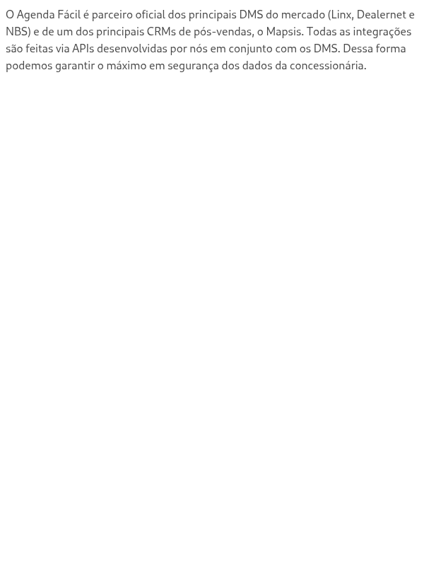Como são feitas as integrações com os DMS?