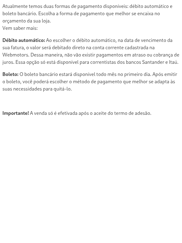 Quais formas de pagamento estão disponíveis?