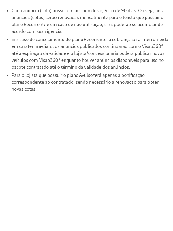 Os anúncios (cotas) bonificados serão acumulativas, por período, se não utilizadas?