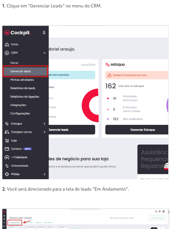 Como acesso a Visão Lista?