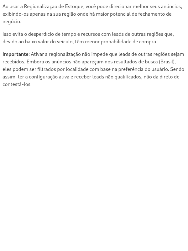 Quais meus benefícios ao utilizar a regionalização de estoque?