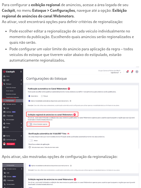 Como configurar a Regionalização de Estoque para meus anúncios?