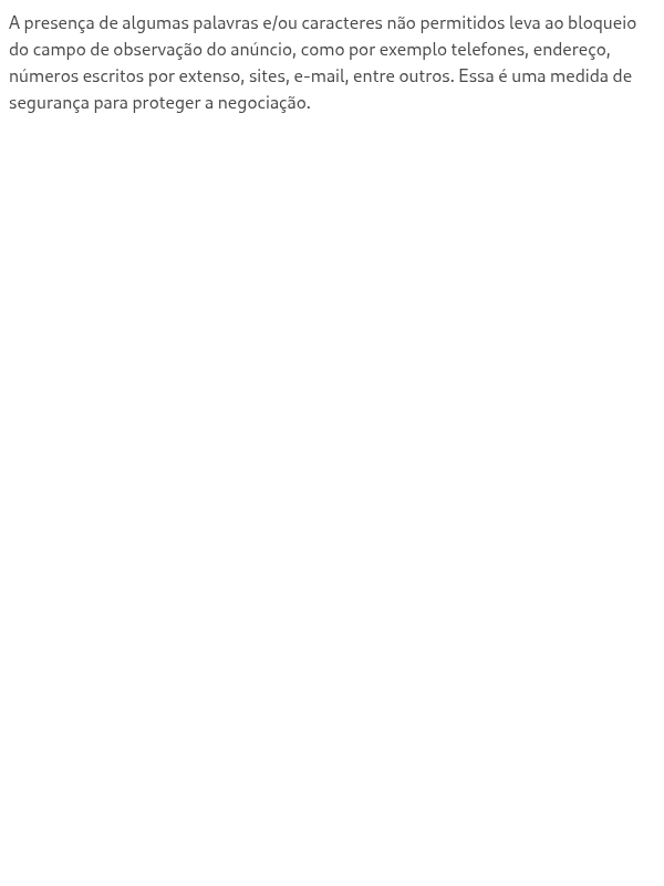 Por que meu campo de observação está bloqueado?