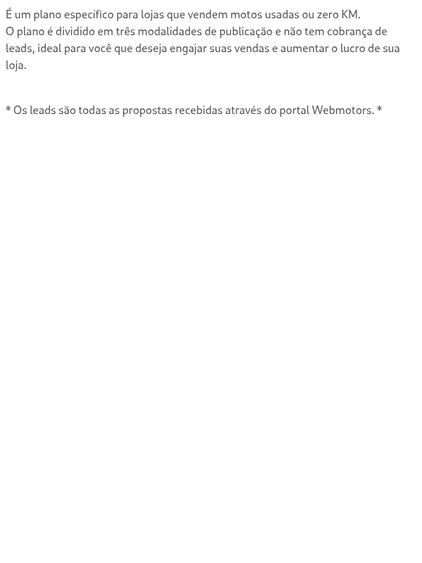O que é o Plano Motos?