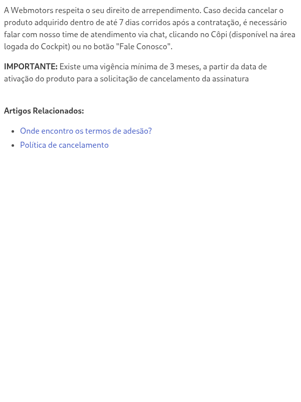 Como solicitar o cancelamento do Plano Assinatura Car10