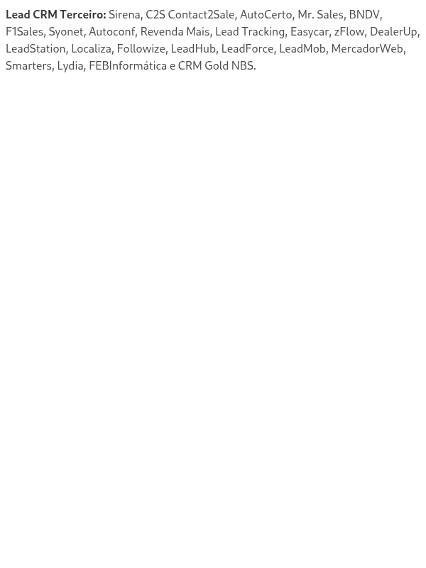Quais os canais homologados com a Webmotors?