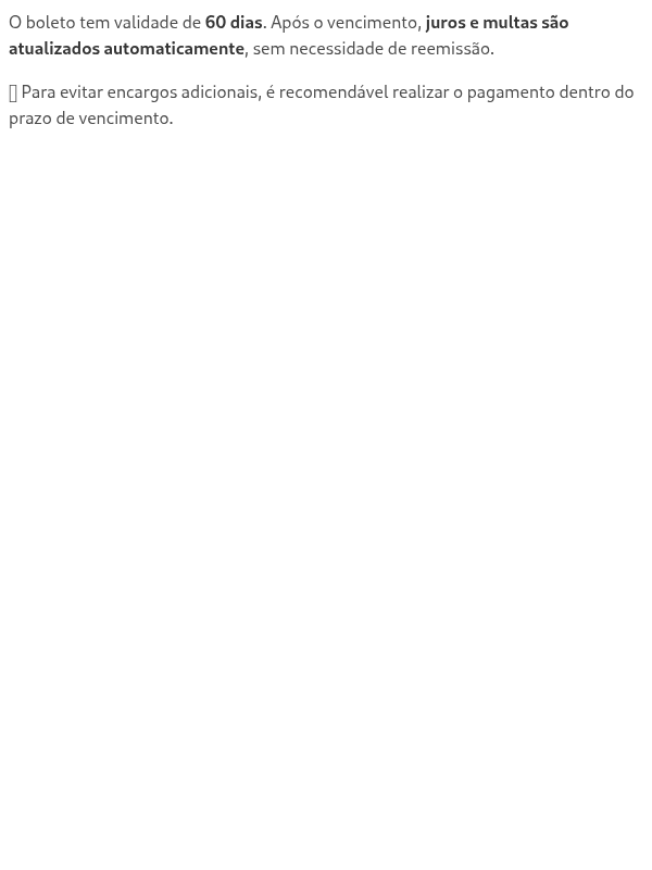 Qual é o prazo de validade do boleto?