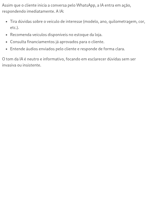 Como funciona o atendimento da IA?