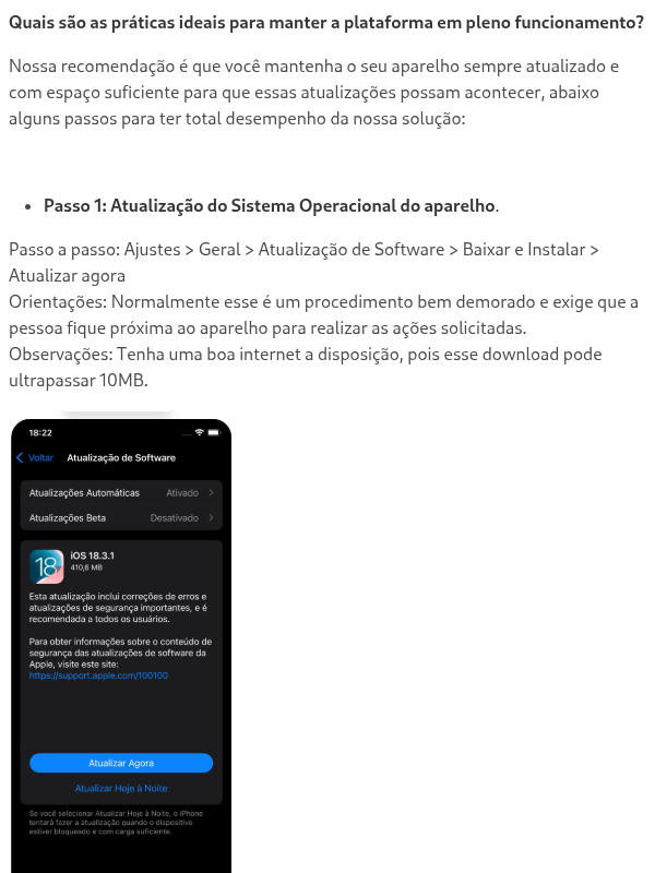 Quais são as configurações gerais e boas práticas do App Cockpit?