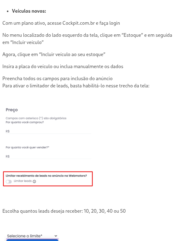 Como ativar o limitador de leads?