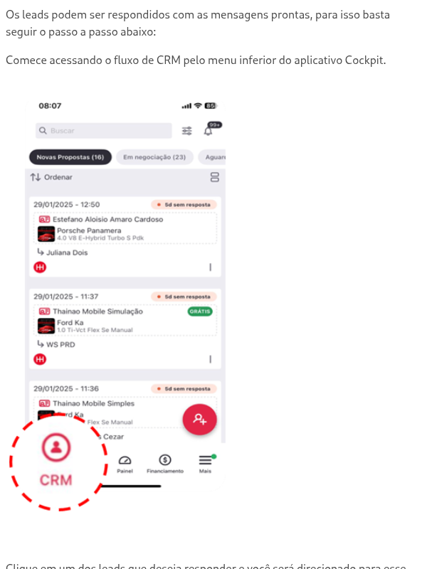 Como usar as mensagens prontas no App Cockpit?