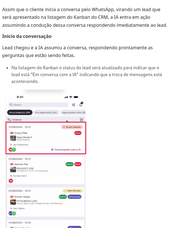 Como funciona o atendimento da IA no aplicativo Cockpit?