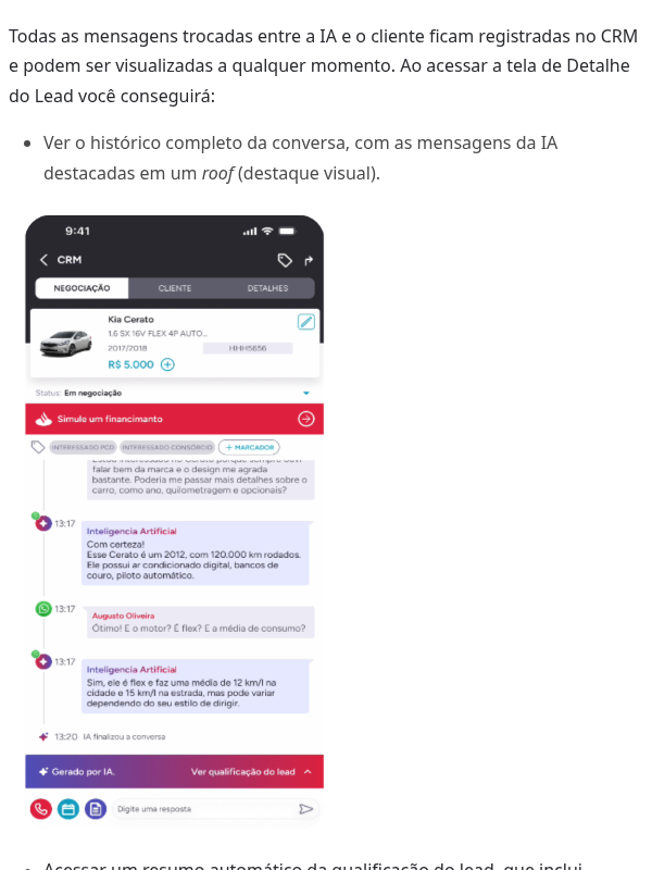 Como o vendedor visualiza a interação da IA com o cliente no aplicativo Cockpit?