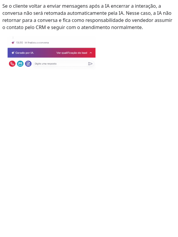 O que acontece se o cliente responder após o encerramento da conversa pela IA no aplicativo Cockpit?