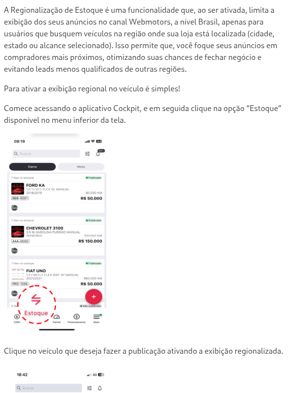 O que é a exibição regional de anúncios no App Cockpit?