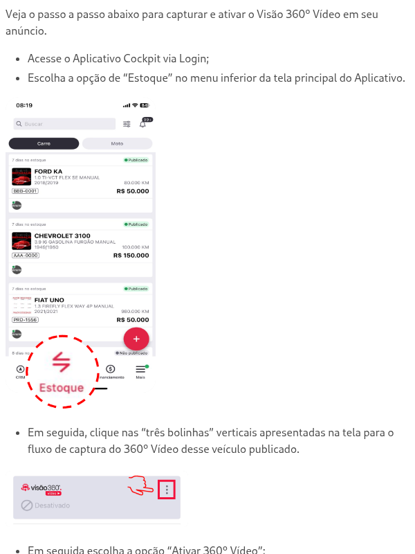 Como ativar o Visão 360º Vídeo em anúncios publicados?