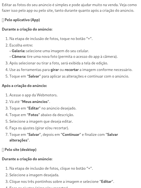 Como editar minhas fotos