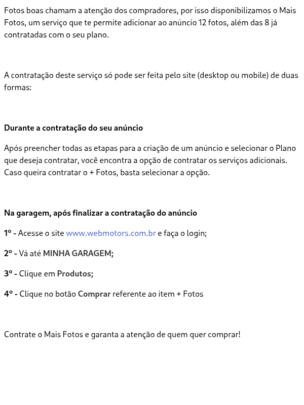 Como funciona o Mais Fotos