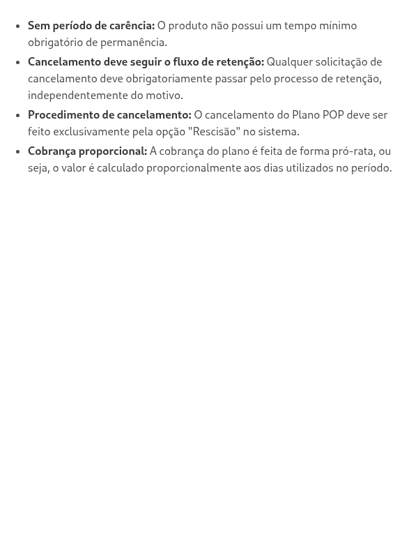 Quais são as regras de cancelamento?