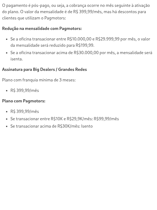 Como funciona a cobrança?