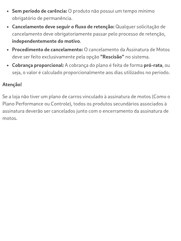 Quais são as regras de cancelamento?
